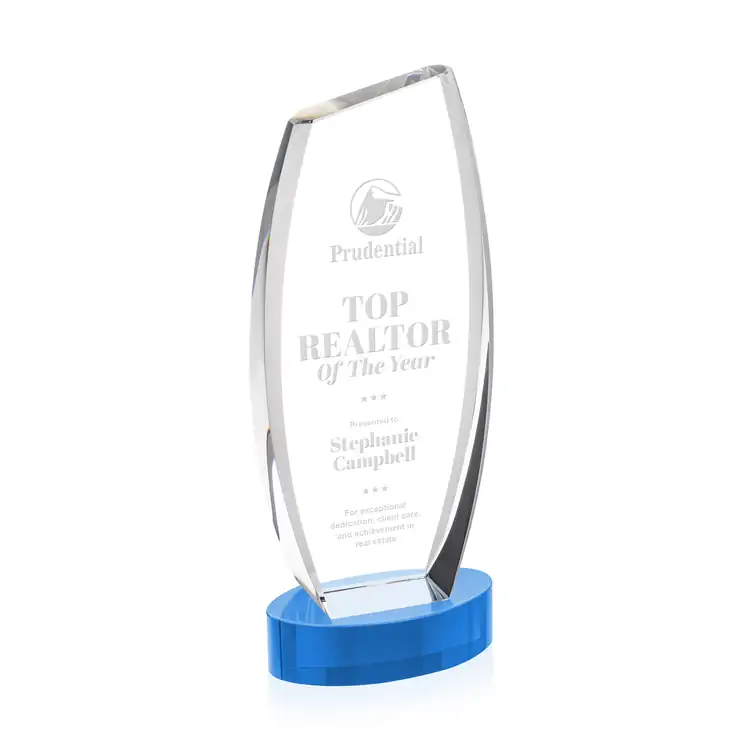 Colorado Optical Crystal Award on Alberton Base - Deep Etch #24