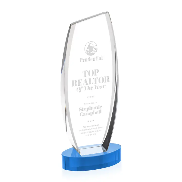 Colorado Optical Crystal Award on Alberton Base - Deep Etch #25