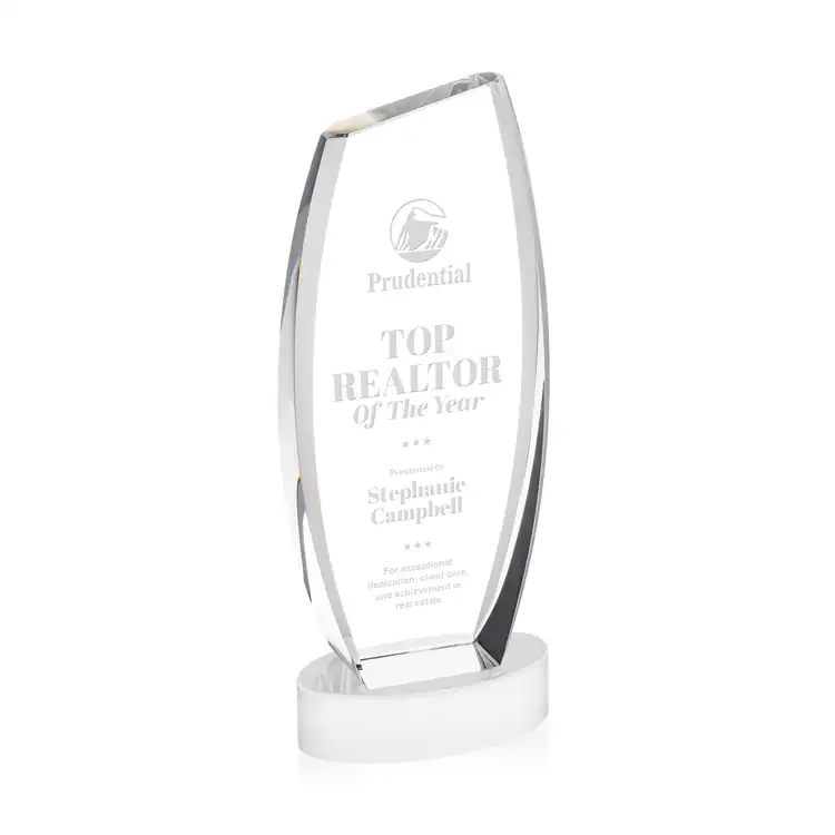 Colorado Optical Crystal Award on Alberton Base - Deep Etch #27