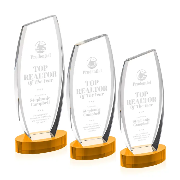 Colorado Optical Crystal Award on Alberton Base - Deep Etch #29