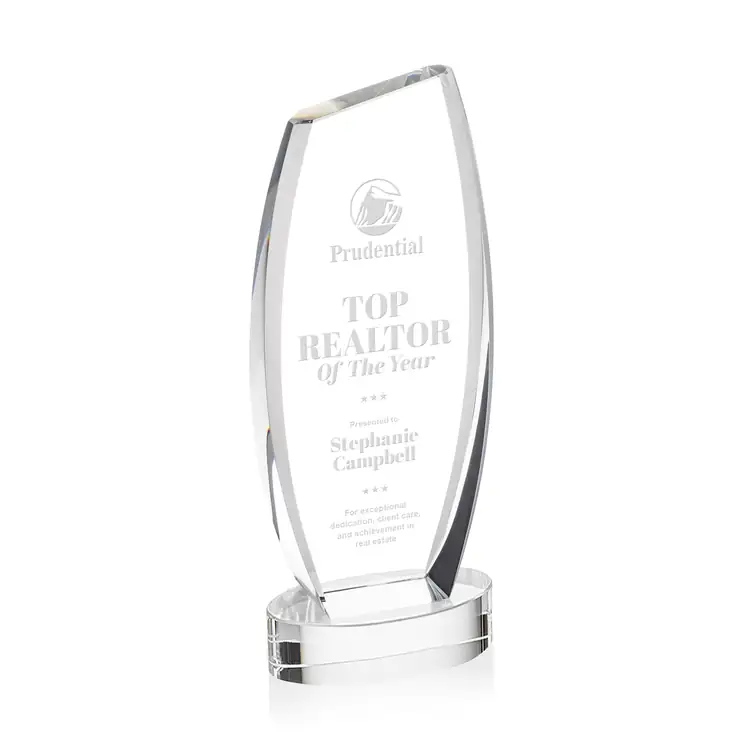 Colorado Optical Crystal Award on Alberton Base - Deep Etch #3