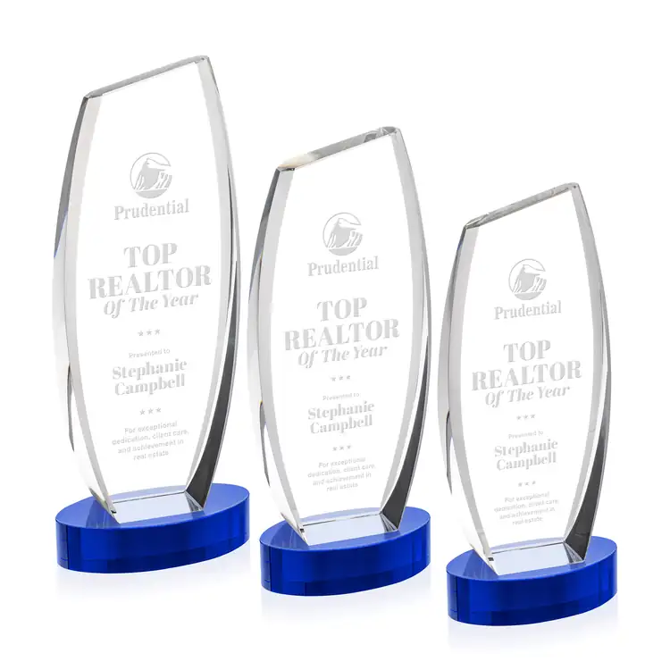 Colorado Optical Crystal Award on Alberton Base - Deep Etch #33