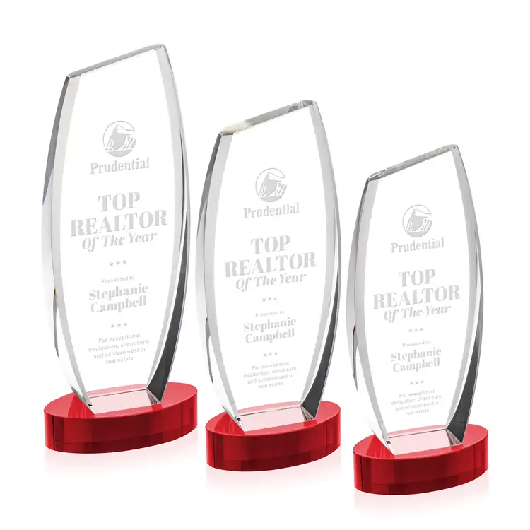 Colorado Optical Crystal Award on Alberton Base - Deep Etch #34