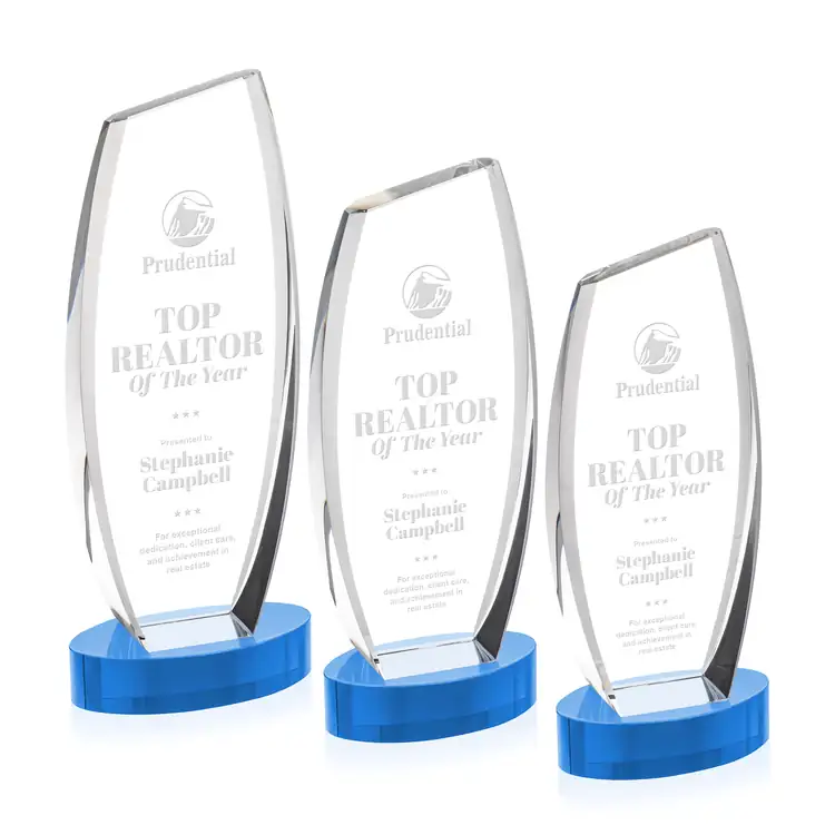 Colorado Optical Crystal Award on Alberton Base - Deep Etch #35
