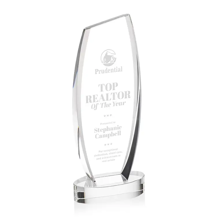Colorado Optical Crystal Award on Alberton Base - Deep Etch #4