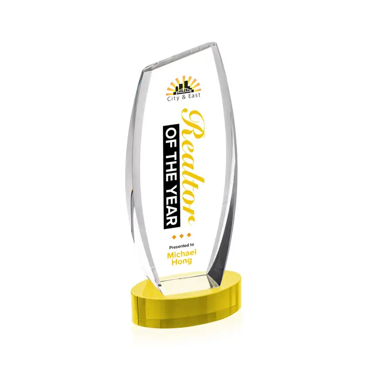 Colorado Optical Crystal Award on Alberton Base - Multicolor #8