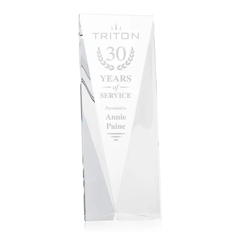 Columbus Freestanding Optical Crystal Award - Deep Etch #4