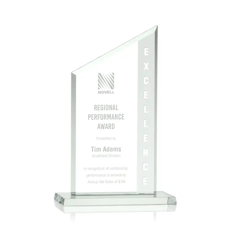 Conacher Jade Crystal Award - Deep Etch #3