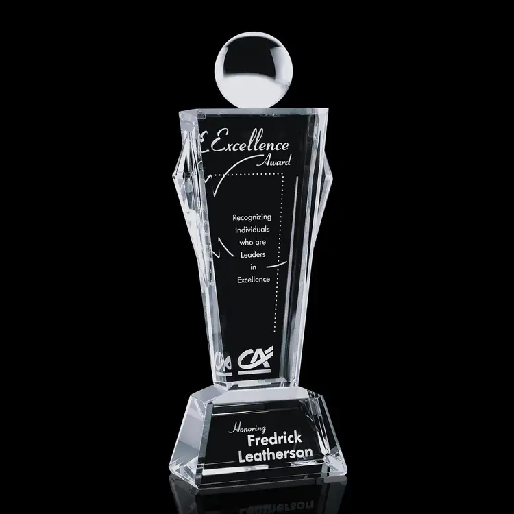 Conqueror Optical Crystal Award with Sphere
