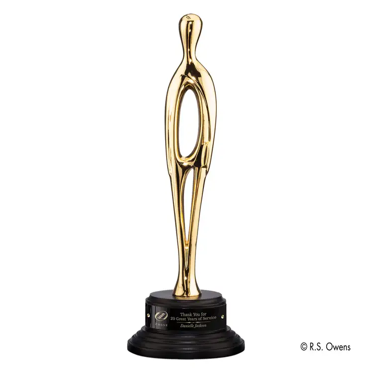 Trophée Contemporary sur socle au fini ébène #3