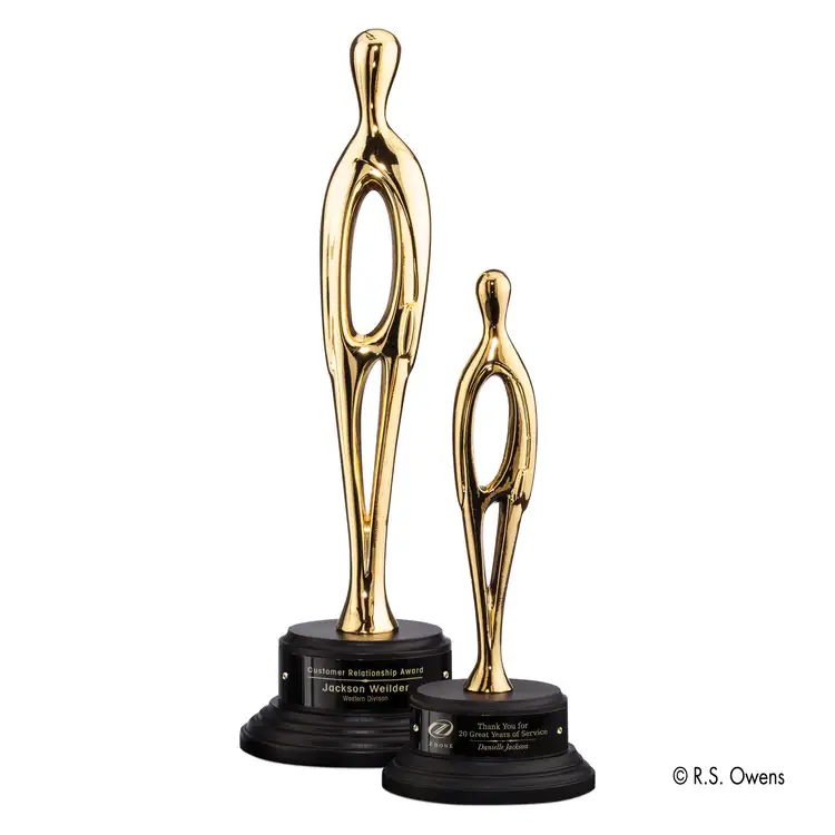 Trophée Contemporary sur socle au fini ébène