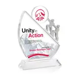 Trophée Cooperation en cristal optique et aluminium Multicolore