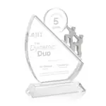 Trophée Cooperation en cristal optique et aluminium