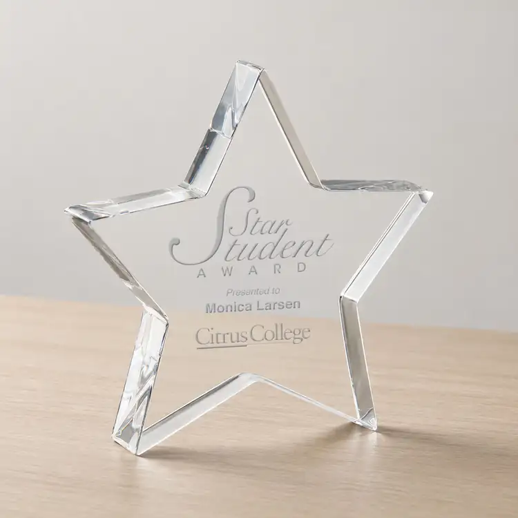 Copeland Acrylic Award - Star - Laser Engraving #3