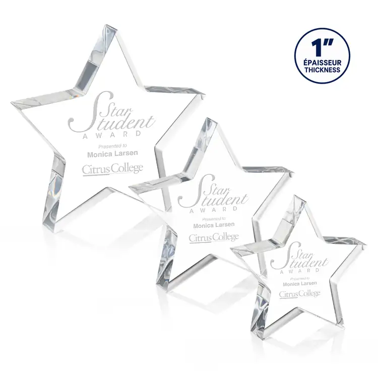 Copeland Acrylic Award - Star - Laser Engraving