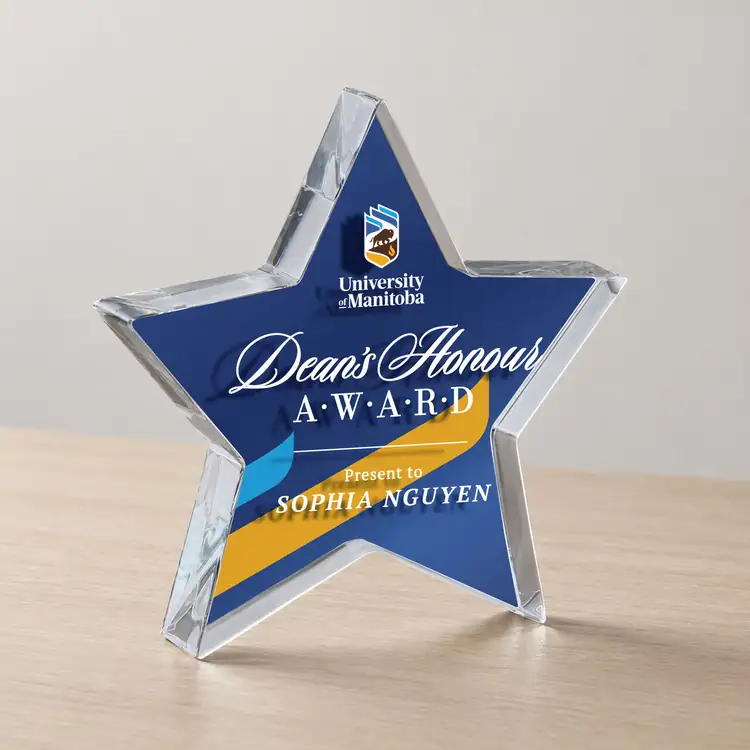 Copeland Acrylic Award - Star - Double Sided Multicolor #3