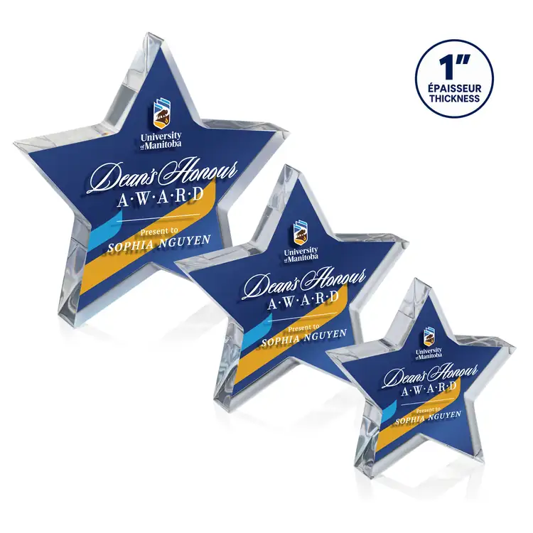 Copeland Acrylic Award - Star - Double Sided Multicolor