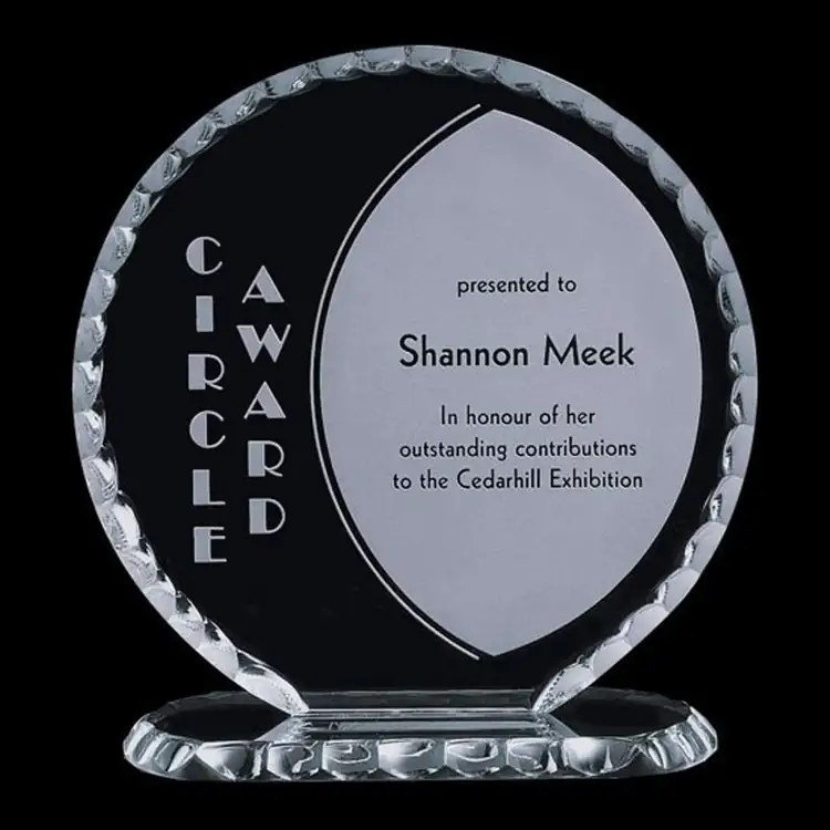 Corona Jade Glass Award - Deep Etch