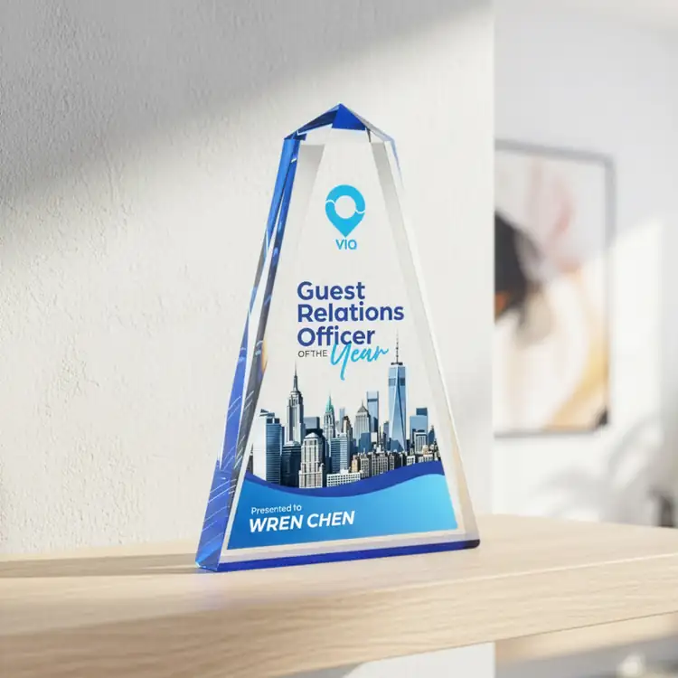 Cotswold Blue Optical Crystal Award Multicolor #5