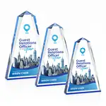 Trophée Cotswold en cristal optique bleu Multicolore