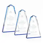 Trophée Cotswold en cristal optique bleu