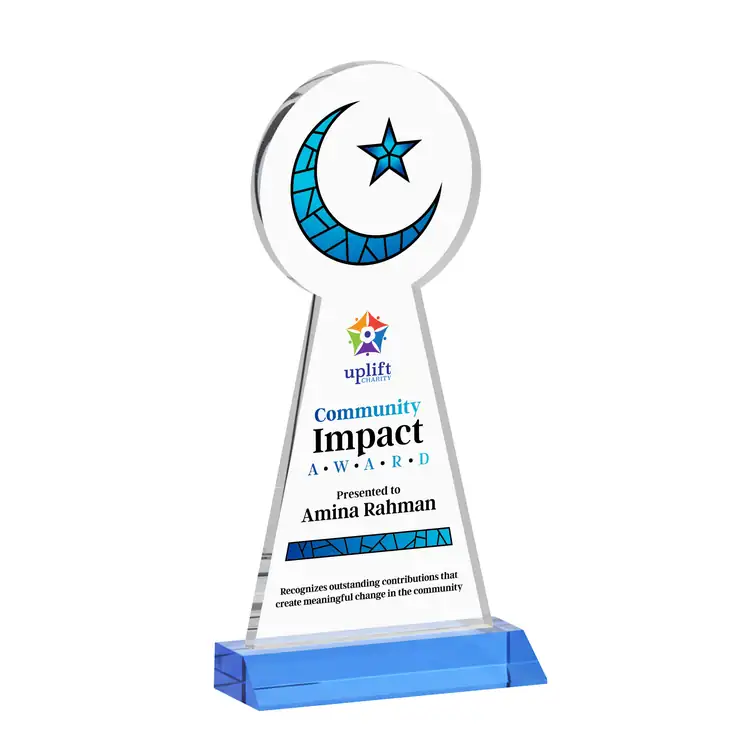 Crescent and Star Crystal Award - Multicolor #10