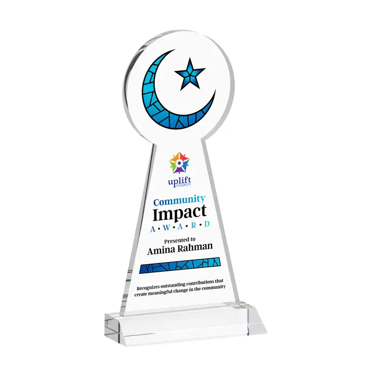 Crescent and Star Crystal Award - Multicolor #2
