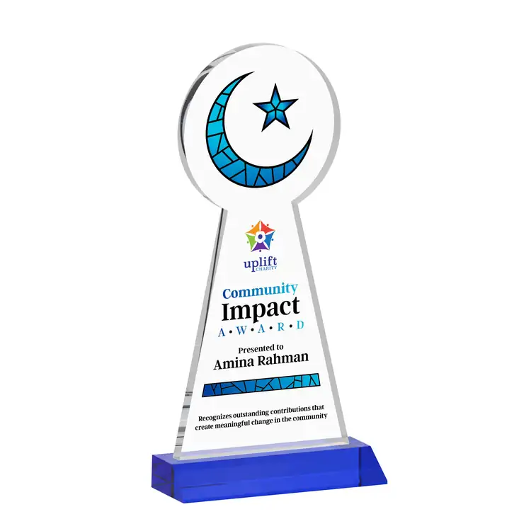 Crescent and Star Crystal Award - Multicolor #6