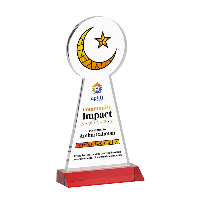 Crescent and Star Crystal Award - Multicolor #8