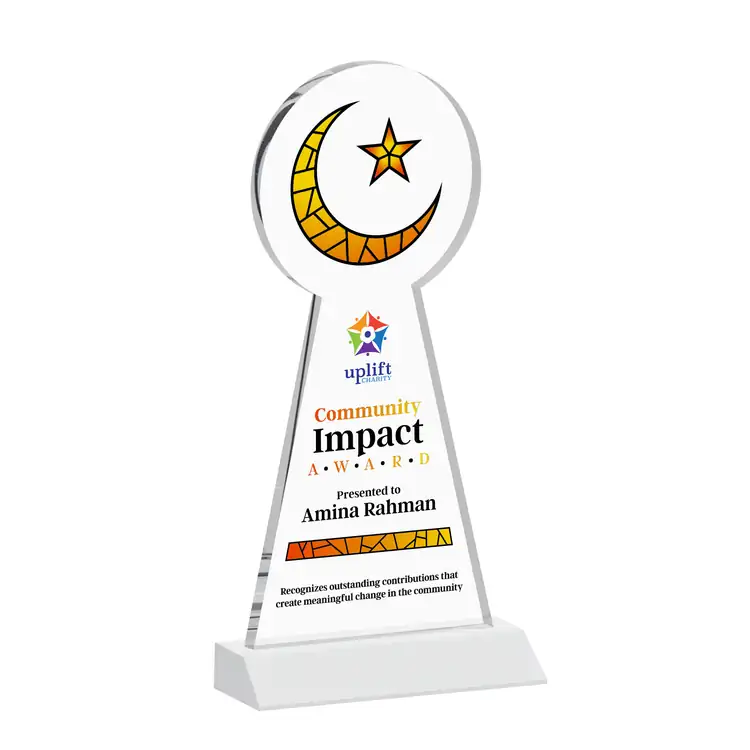 Crescent and Star Crystal Award - Multicolor #9