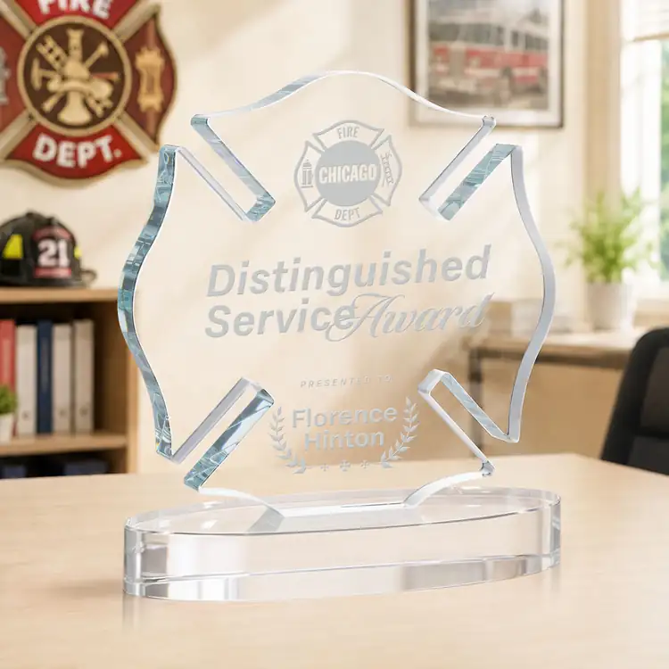 Maltese Cross Award on Alberton Base - Deep Etch #19