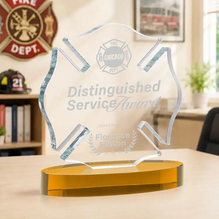 Maltese Cross Award on Alberton Base - Deep Etch #20