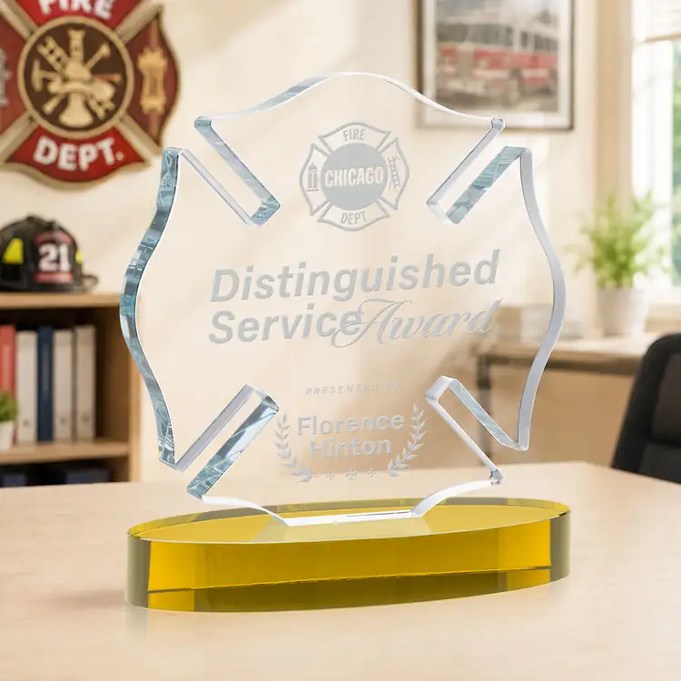 Maltese Cross Award on Alberton Base - Deep Etch #21