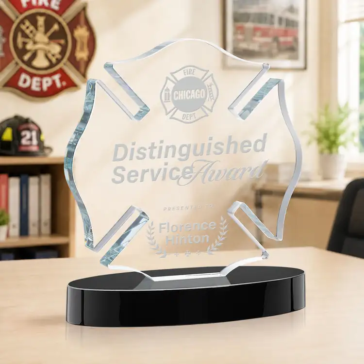 Maltese Cross Award on Alberton Base - Deep Etch #23