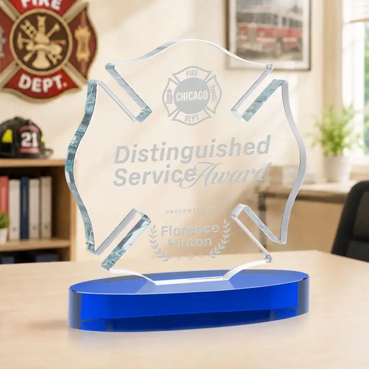 Maltese Cross Award on Alberton Base - Deep Etch #24