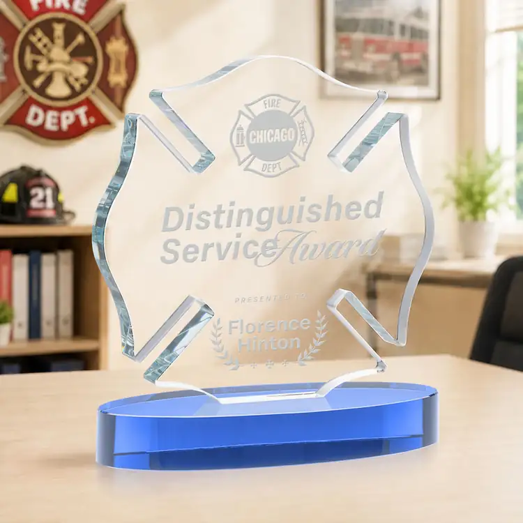 Maltese Cross Award on Alberton Base - Deep Etch #26