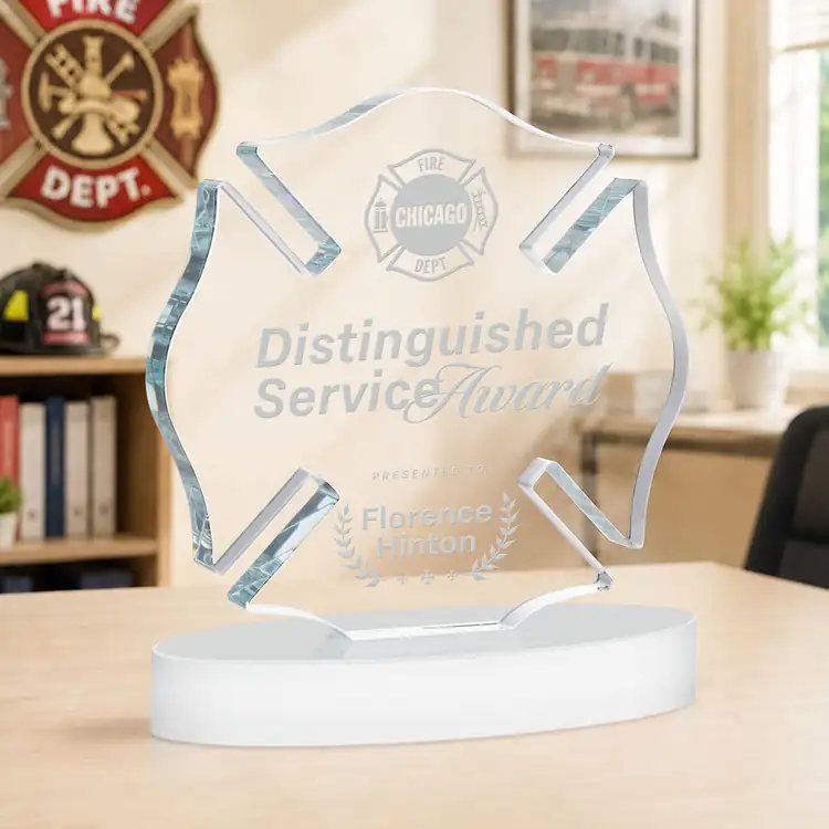 Maltese Cross Award on Alberton Base - Deep Etch #27