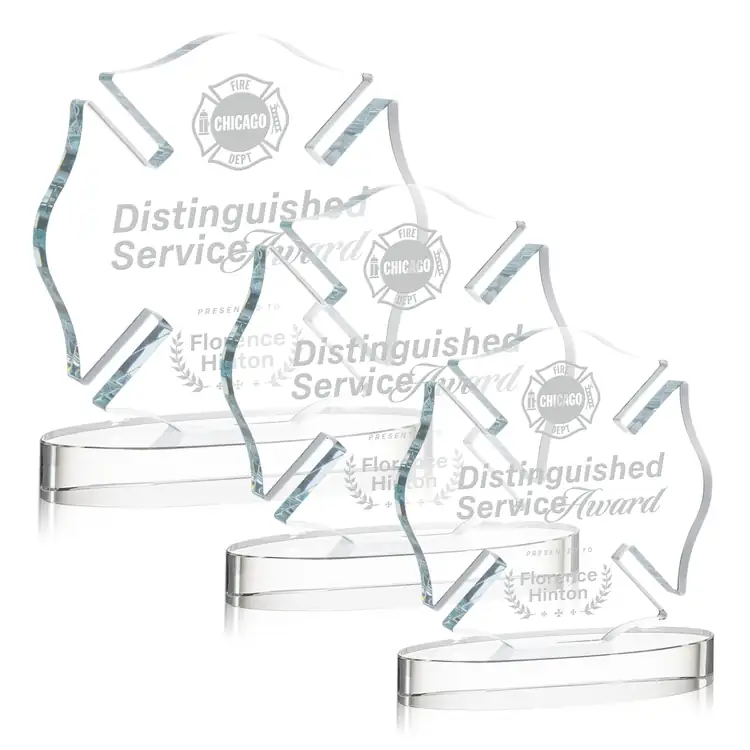 Maltese Cross Award on Alberton Base - Deep Etch