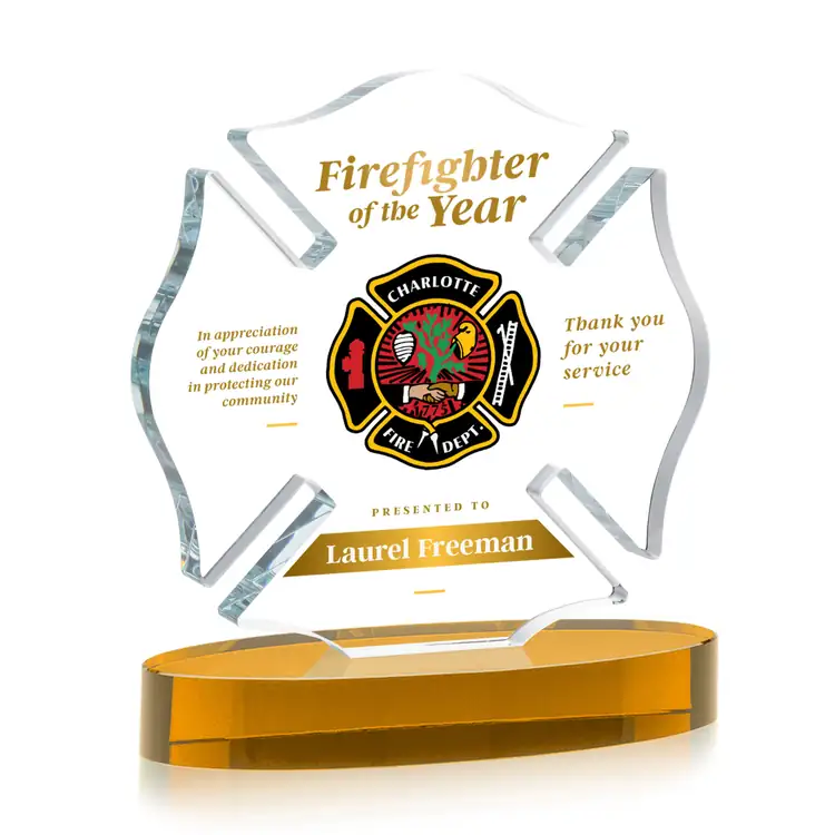 Maltese Cross Award on Alberton Base - Multicolor #11