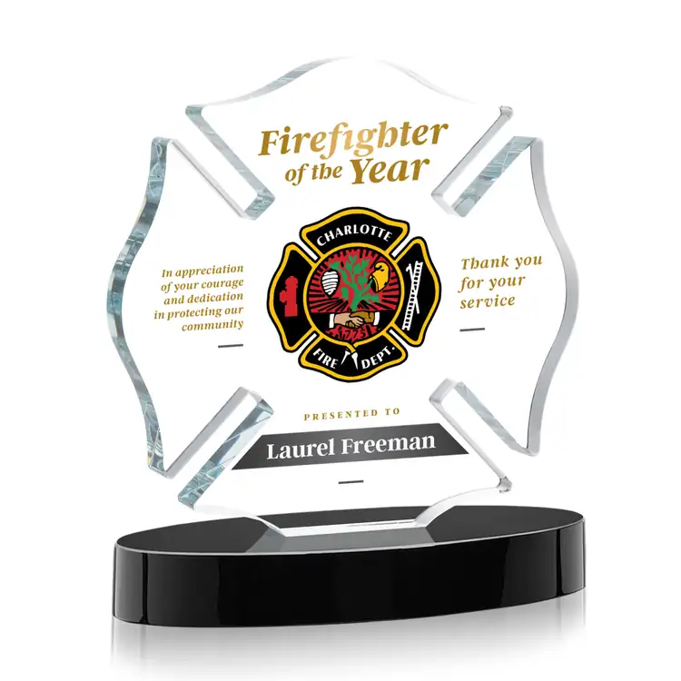 Maltese Cross Award on Alberton Base - Multicolor #14
