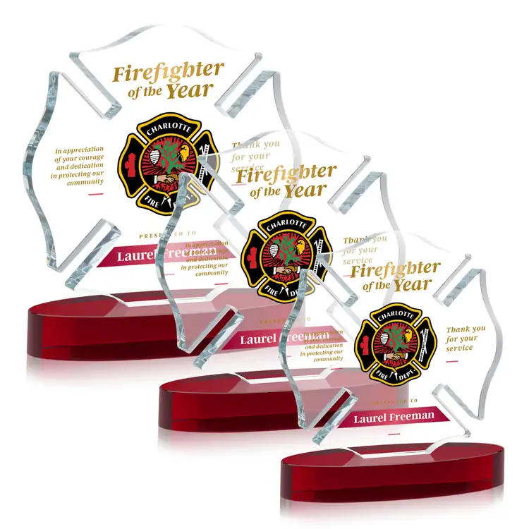 Maltese Cross Award on Alberton Base - Multicolor #7