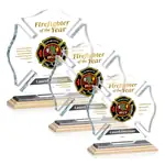 Maltese Cross Award on Bamboo Base - Multicolor