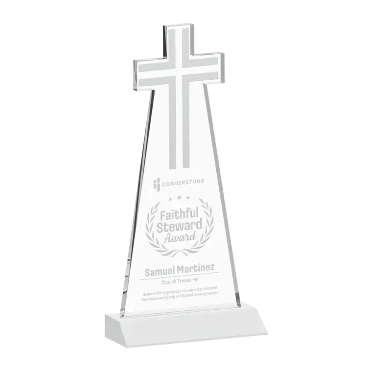 Trophée Croix en cristal - Gravure #9