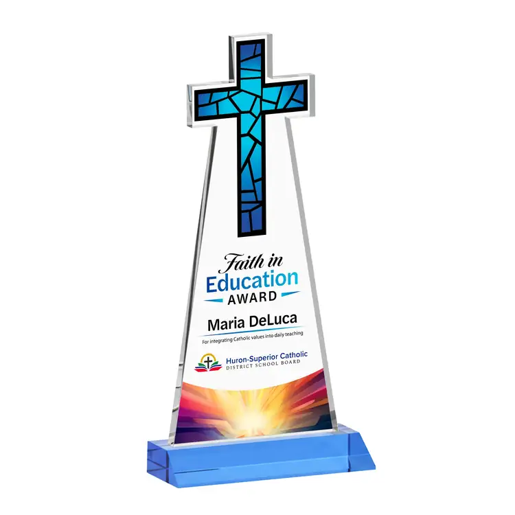 Trophée Croix en cristal - Multicolore #10
