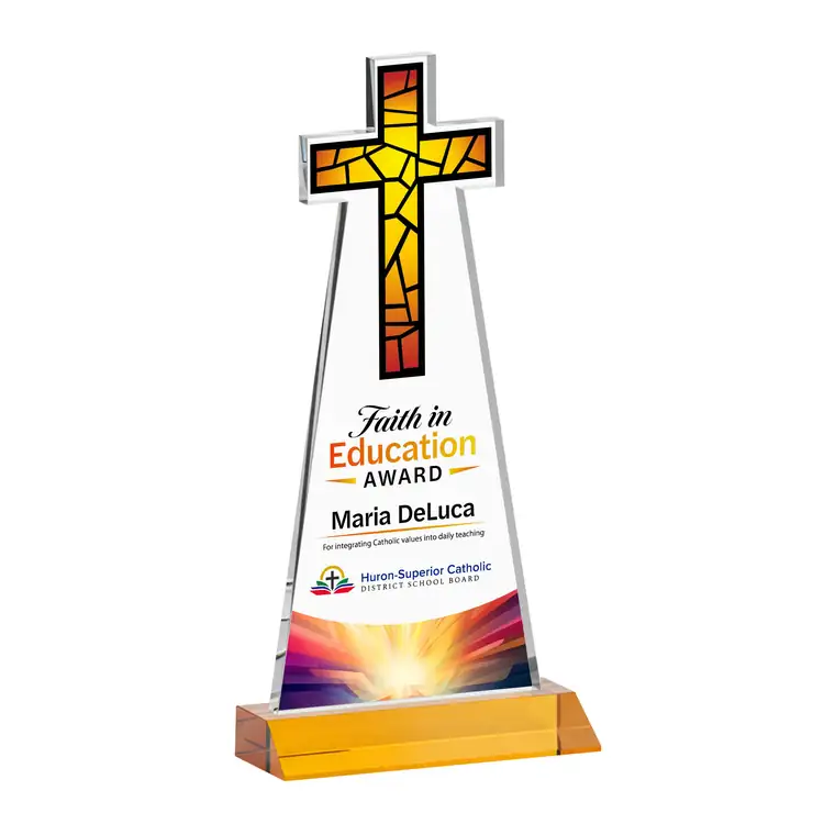 Trophée Croix en cristal - Multicolore #3