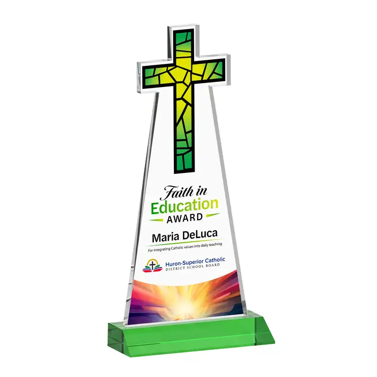Trophée Croix en cristal - Multicolore #4
