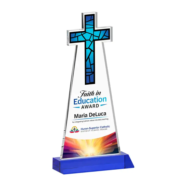 Trophée Croix en cristal - Multicolore #6