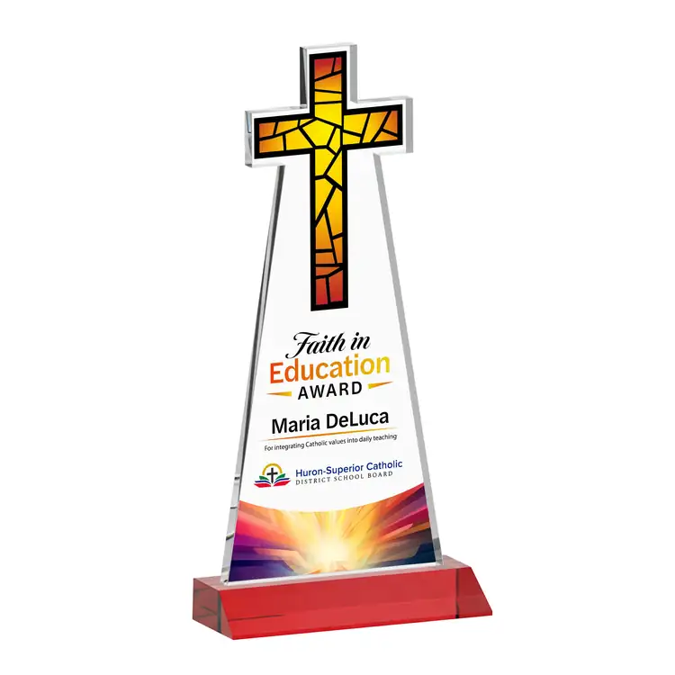 Trophée Croix en cristal - Multicolore #8