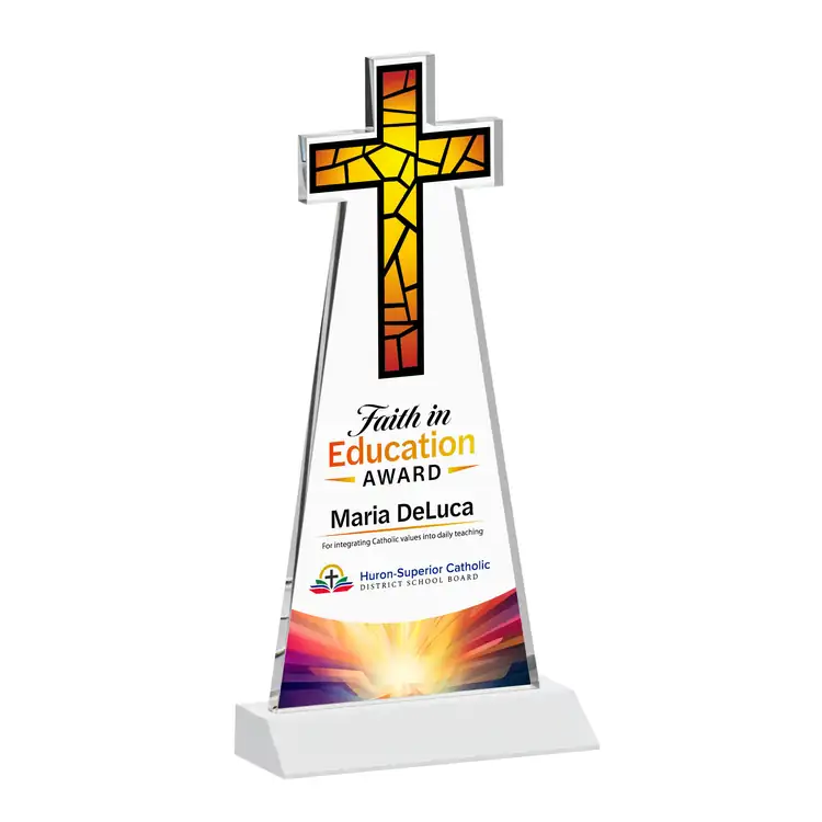 Trophée Croix en cristal - Multicolore #9
