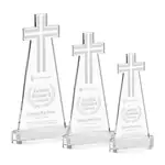 Trophée Croix en cristal sur socle Alberton - Gravure